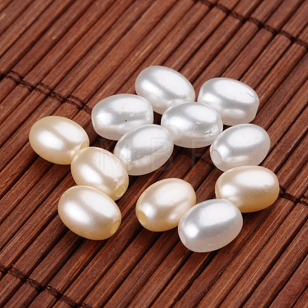 Oval Imitation Pearl Acrylic Beads OACR-L004-3011-1