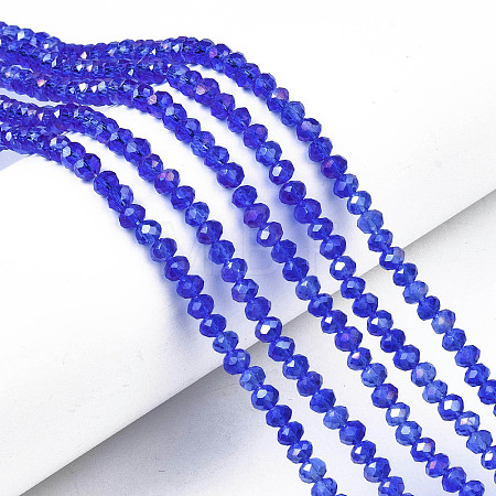 Electroplate Glass Beads Strands EGLA-A034-T1mm-B27-1