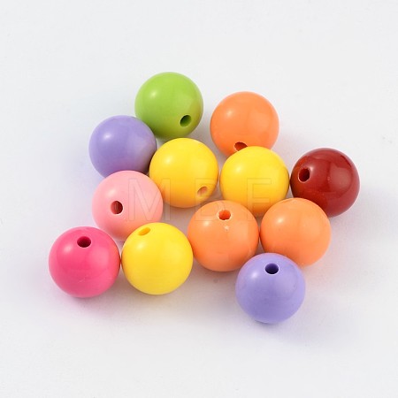 Opaque Chunky Bubblegum Acrylic Beads SACR-2425Y-M-1