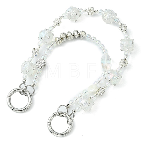 2-Layer Acrylic & Plastic Beaded Bag Straps HJEW-JM01082-1