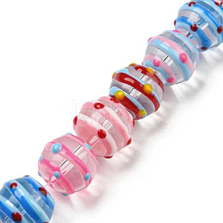 Bumpy Transparent Glass Beads Strands LAMP-R145-09-1