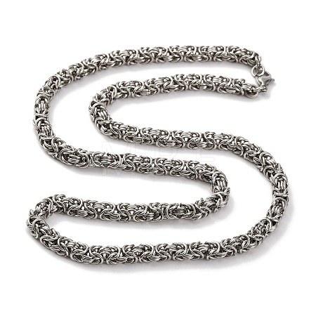 201 Stainless Steel Rope  Chain Necklace NJEW-F222-16P-1