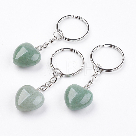 Natural Green Aventurine Keychain KEYC-F019-02P-1