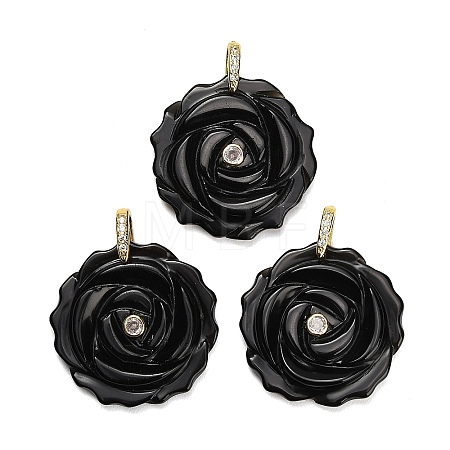 Natural Obsidian Pendants GG-CBA4625-05G-01-1