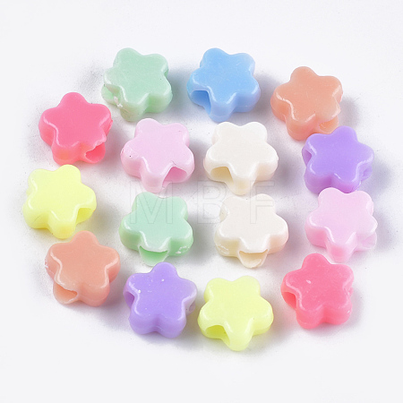 Opaque Acrylic European Beads MACR-S296-79-1