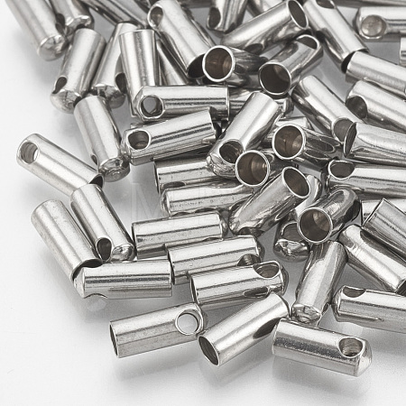 Tarnish Resistant 201 Stainless Steel Cord Ends STAS-S028-42-1