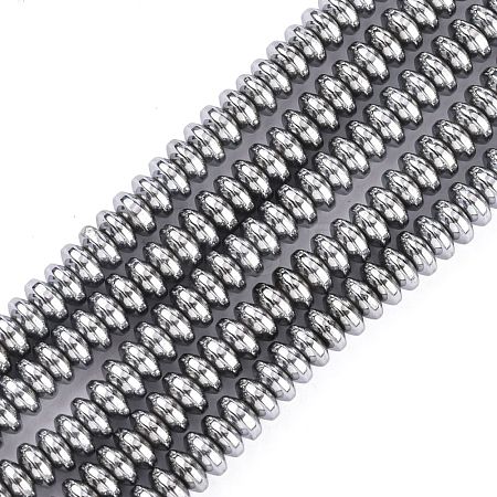 Non-Magnetic Synthetic Hematite Beads Strands X-G-C124-4x2mm-2-1
