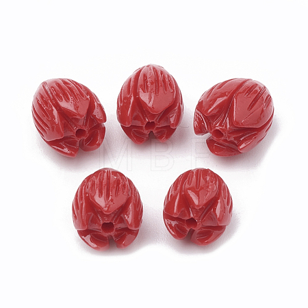 Dyed Synthetic Coral Beads CORA-N002-A-04E-1