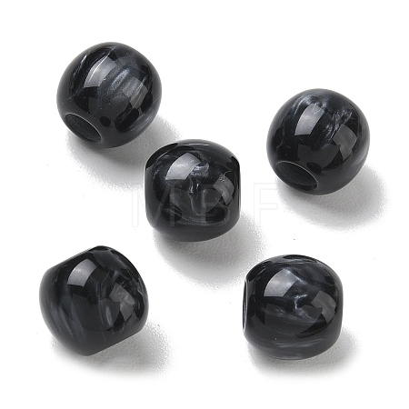 Opaque Resin European Beads RESI-F073-10-1