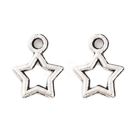 Tibetan Style Alloy Star Charms X-TIBEB-O004-29-1