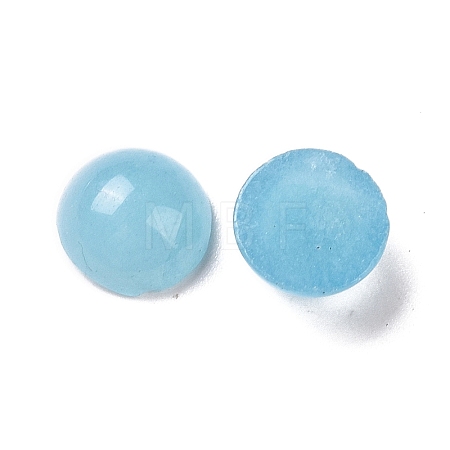 Natural White Jade Cabochons X-G-G506-8mm-1