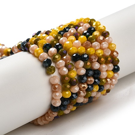 Glass Beads Strands EGLA-A034-M4mm-20-1