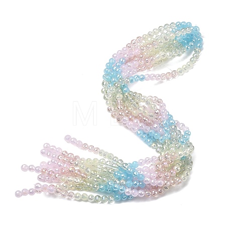 Electroplate Glass Beads Strands EGLA-D300-06-6mm-08-1