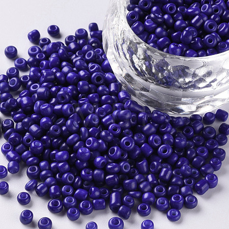 Baking Paint Glass Seed Beads SEED-S002-K6-1