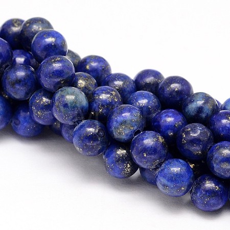 Natural Lapis Lazuli Round Beads Strands LS-G-I181-10-10mm-1