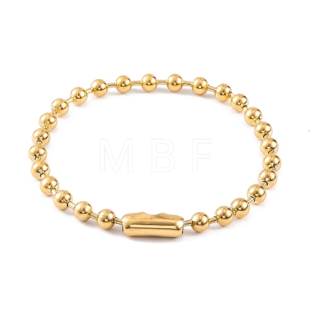 Ion Plating(IP) 304 Stainless Steel Ball Chain Necklaces for Women NJEW-G135-01A-G-1