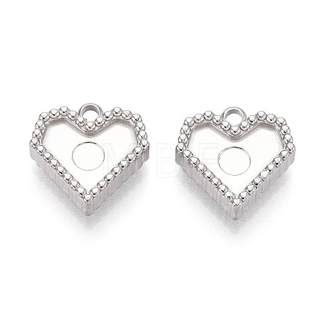 304 Stainless Steel Pendant Cabochon Settings LS-STAS-T065-86P-02-1