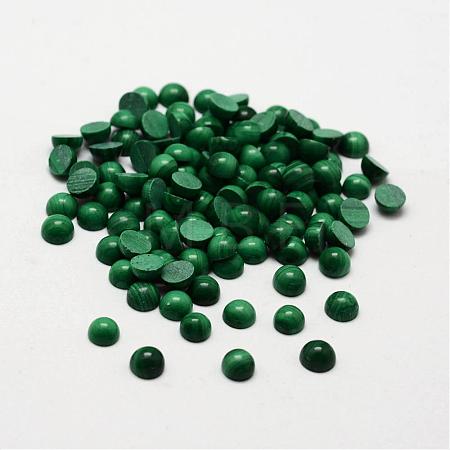Dome Natural Malachite Cabochons G-O146-03A-1