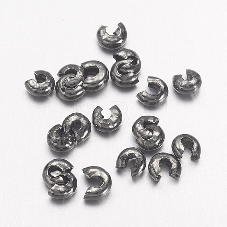 Iron Crimp Beads Covers X-IFIN-H028-B-1
