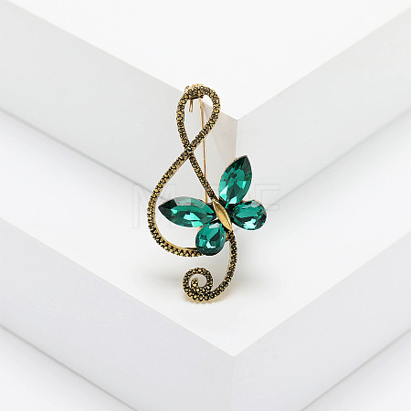 Alloy Rhinestone Safety Pin Brooch PW23101832967-1