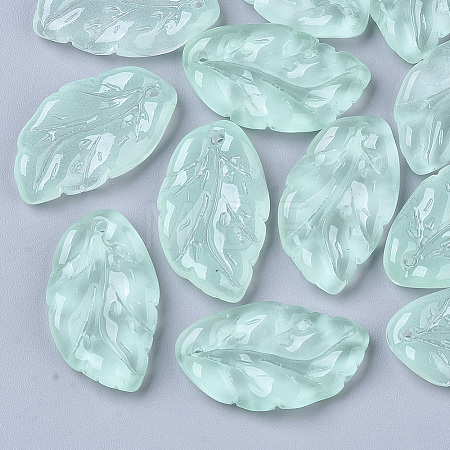Transparent Spray Painted Glass Pendants LS-X1-GLAA-T013-02-C02-1