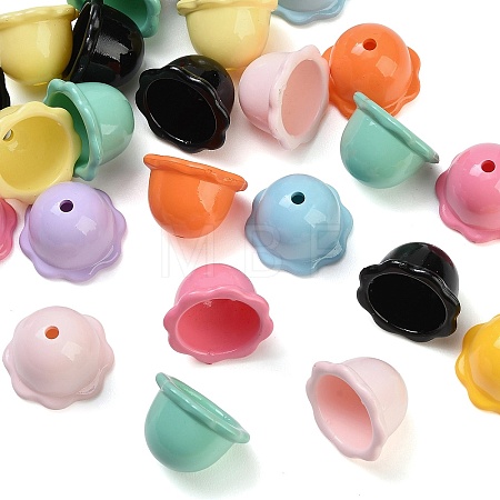 Opaque Acrylic Bead Caps AC-CBADA7D-02-1