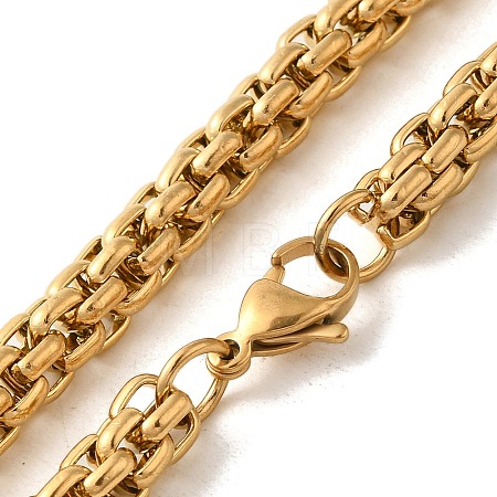 Ion Plating(IP) 304 Stainless Steel Rope Chain Necklaces NJEW-L173-019G-1