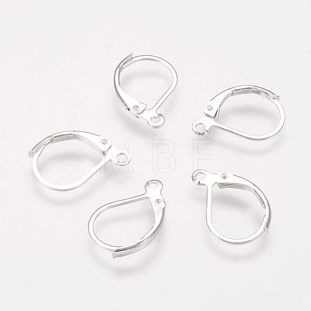 Brass Leverback Earring Findings KK-H670-S-NF-1