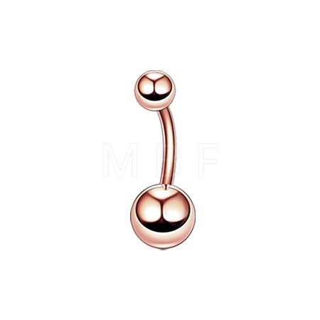 304 Stainless Steel 15 Gauge Round Belly Button Rings WGFD174-08-1
