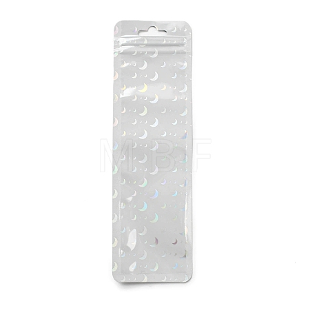 Rectangle Glitter Holographic Plastic Yin-yang Zip Top Gift Bags OPP-E004-01C-D02-1
