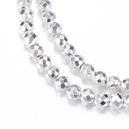 Electroplate Non-magnetic Synthetic Hematite Bead Strands G-Q465-23S-1