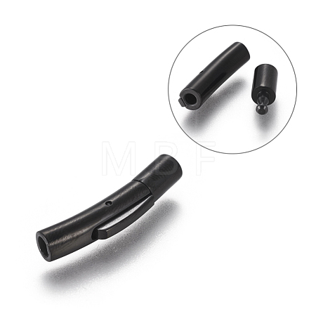304 Stainless Steel Bayonet Clasps STAS-I013-3mm-B-1-1