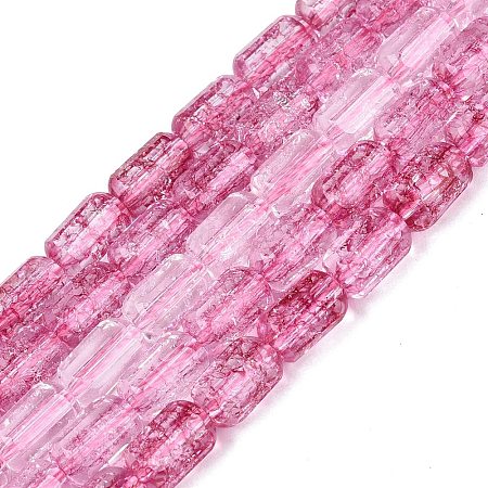 Crackle Transparent Glass Beads Strands GLAA-N068-05A-08-1