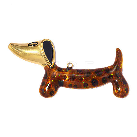 304 Stainless Steel Enamel Pendants STAS-OY019-31G-1
