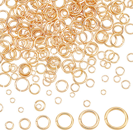 300Pcs 6 Sizes Brass Open Jump Rings KK-PH0009-24-1
