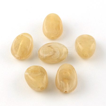 Oval Imitation Gemstone Acrylic Beads OACR-R052-20-1