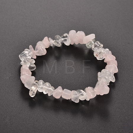 Chips Gemstone Beaded Stretch Bracelets BJEW-JB01825-01-1