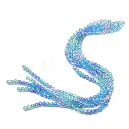 Electroplate Glass Beads Strands EGLA-D300-06-6mm-05-1