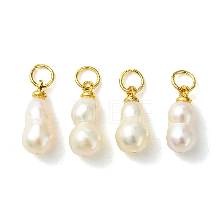 Natural Baroque Keshi Pearl Pendants PALLOY-JF05623-1