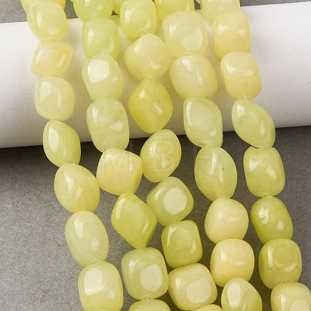 Natural White Jade Dyed Beads Strands G-B078-D22-01A-1