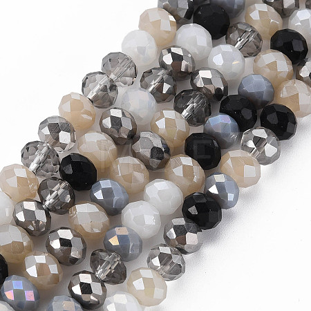 Electroplate Glass Beads Strands X-EGLA-S194-18C-1
