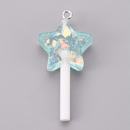 Resin Pendants RESI-K008-B04-1