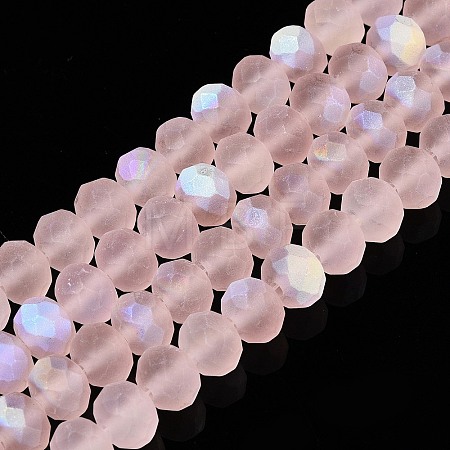 Transparent Glass Beads Strands EGLA-A044-T8mm-MB22-1