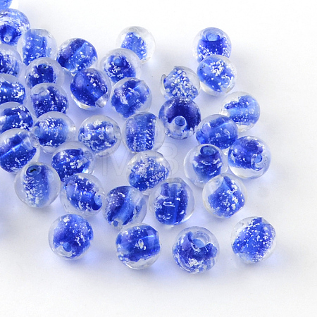 Handmade Luminous Lampwork Beads LAMP-R125-12mm-08-1