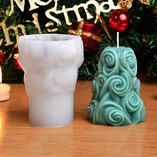 Christmas Cylinder DIY Candle Silicone Molds PW-WGBCED0-06-1