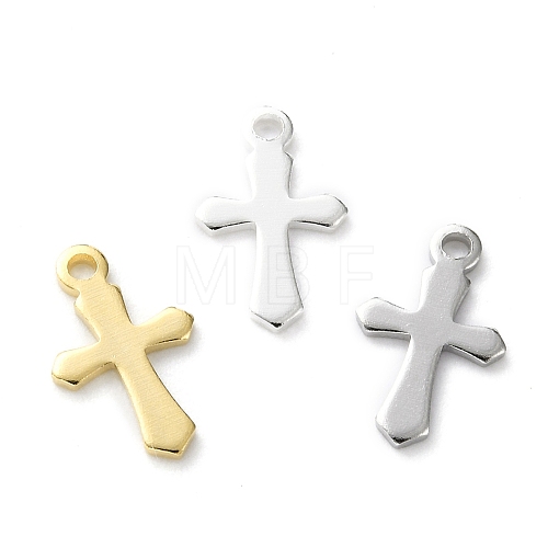 Brass Tiny Cross Charms KK-L205-09-A-1