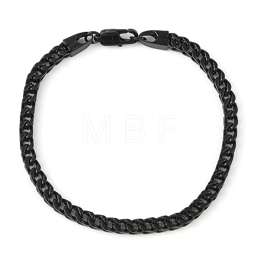 304 Stainless Steel Wheat Chain Bracelets BJEW-H508-06B-01-1