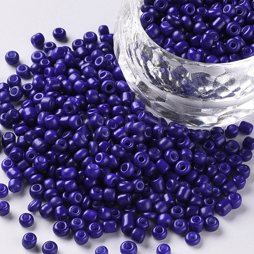 Baking Paint Glass Seed Beads SEED-S002-K6-1