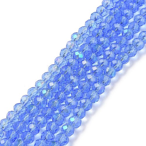 Electroplate Glass Beads Strands EGLA-A034-T6mm-L04-1