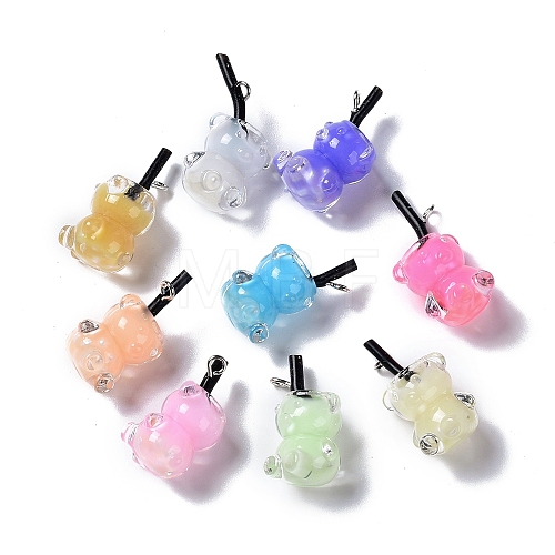 Luminous Translucent Resin Pendants RESI-D057-07-1